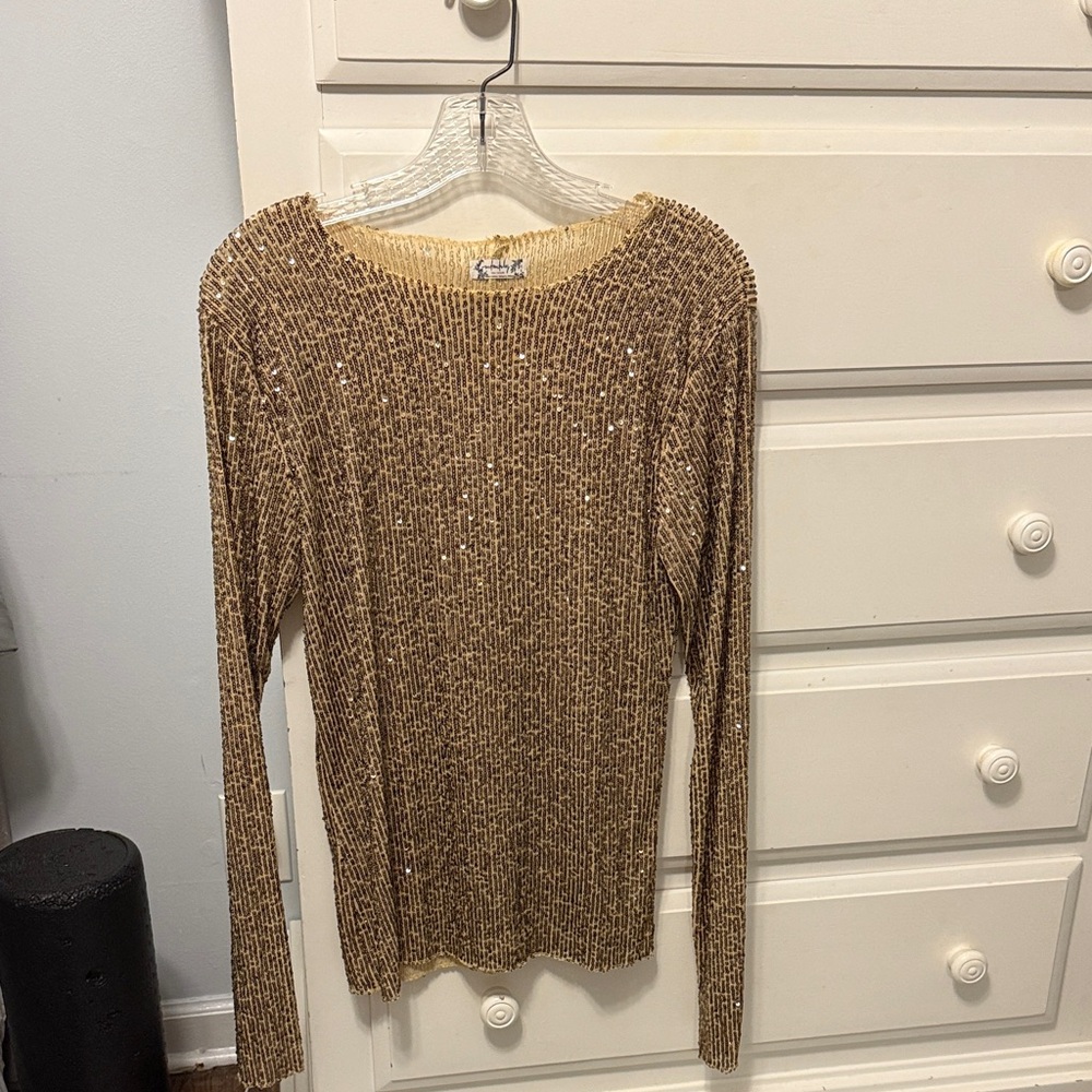 Free People Gold Rush Long Sleeve - Sequin